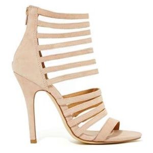 Shoe cult by Nasty Gal suede beige heels